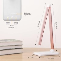 Hmfuntm Led Desk Lamp Desk Lamp With Usb Charging Port 5 Color Modes 10 Brightness Natural Light Eye Caring Reading Lamp D