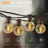 Svater Outdoor String Lights 150Ft Patio Lights With 75 + 3 Dimmable Shatterproof Plastic Led Bulbs, Connectable Hanging Lights For Backyard Bistro Pergola Party