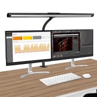 Wellwerks 31.5In Led Desk Lamp, 24W Architect Lamp For Home Office, Desk Lamp With Clamp, 5 Color Modes And Stepless Dimming, Modern Desk Light With Gesture Sensing For Monitor Studio Reading