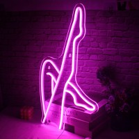 Sexy Leg Neon Light Usb Powered Women Legs Led Sign Pink Neon Sign For Bedroom Wall Decor, Bar, Man Cave, Hotel, Dormitory (23.6*12.6 Inch)