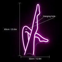 Sexy Leg Neon Light Usb Powered Women Legs Led Sign Pink Neon Sign For Bedroom Wall Decor, Bar, Man Cave, Hotel, Dormitory (23.6*12.6 Inch)