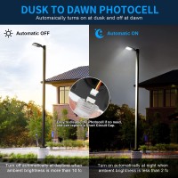 Akk 150W Led Parking Lot Lighting With Adjustable Arm Mount 21000Lm 140Lmw Led Parking Lot Lights 5000K Street Light Dusk T