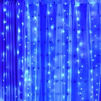 Ootsun Curtain Lights 300Led Curtain String Lights Usb Powered Curtain Fairy Lights With 8 Lighting Modes Hanging String Ligh