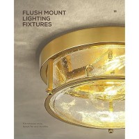 Femila 12 Ceiling Light Fixture 2Light Flush Mount Light For Bedroom Kitchen Dining Room Hallway Entryway Brass Gold Finish