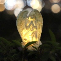 Xurleq Garden Solar Light Outdoor Decor, Resin Angel Solar Led Light For Outdoor, Waterproof Light For Flower Fence Lawn Passage Walkway Courtyard Party Decoration, Angel