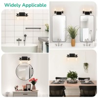 Edishine Bathroom Light Fixtures 2Light Bathroom Vanity Light With Clear Glass Shades Matte Black Vanity Lights Vintage Wall