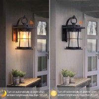 Haodengshi Dusk To Dawn Outdoor Wall Light, Sensor Porch Lights Outdoor Wall Sconce, Anti-Rust Waterproof Exterior Light Fixtures Outside Lights For House Porch Patio Garage