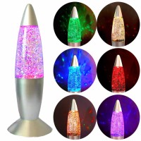 Docomin 728 Glitter Lamp Mini Groovy Glow Lamp Liquid Motion Lamp Led Red Purple Pink Multiple Colors Changing For Adults An