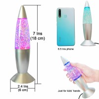 Docomin 728 Glitter Lamp Mini Groovy Glow Lamp Liquid Motion Lamp Led Red Purple Pink Multiple Colors Changing For Adults An