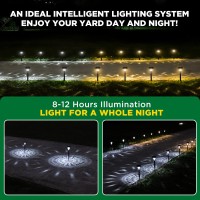 Hnes Super Bright 2 In 1 Solar Lights Outdoor Waterproof Up To 12H Dusk To Dawn Garden Lights Solar Powered Auto Onoff 10 Pac