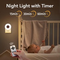 One Fire Night Light, 2Pcs Night Lights Plug Into Wall+Bathroom Clock Nightlight, 3 Light Colors & Dimmable Bathroom Night Light Toilet Light, Remote+Timer Baby Night Light For Kids, Led Nightlight