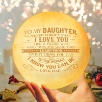 Christmas Gifts For Daughter, Christmas Decorations Indoor, Engraved Moon Lamp Night Light, Graduation, Birthday Gifts For Daughter From Dad, Father And Daughters Gifts, Gifts For Women, Gifts For Her