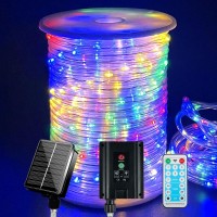 196Ft 600 Led Rope Lights Outdoor Waterproof With Remote 60 Meters Solar Powered String Lights 8 Modes Super Long Fairy Light With Timer Solar Tube Lights For Garden Deck Patio Pool Weeding Yard Decor