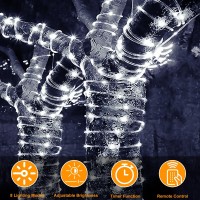 196Ft 600 Led Solar Rope Lights Outdoor Waterproof 60M Solar Powered String Lights Super Long Fairy Light With Timer Solar Tube