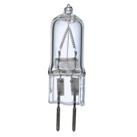 Satco S3164/04 T4 Bi-Pin Halogen Light Bulb, Gy6.35 Base, 35 Watts, Clear, 4-Pack