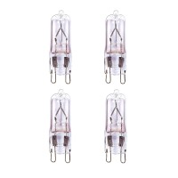 Satco S4616/04 G9 Double Loop Halogen Light Bulb, 50 Watts, Clear, 4-Pack