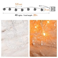 Acelist 40 Led Moon Stars String Lights Perfect For Nursery Decor Backtoschool Holiday Celebrations More Versatile I