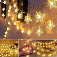 Star String Lights Merdeco 20Ft 40 Led Usb Powered Star String Lights Warm White Fairy Lights For Birthday Party Wedding Christ