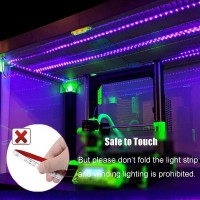 Icreating Uv Led Strip Lights - Battery Powered 13.1Ft Led Black Light Strips 5V Uv Blacklight Strip, Uv Black Light Led Strips Kit With Non-Waterproof Super Bright Uv Led Light Strip, Battery Case