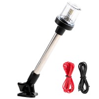 Everbeam P700 Adjustable Stainless Steel Anchor Light For Fishing Boats And Marine Vessels - Gives 360 Degree Visibility For 3 Nautical Miles - Weatherproof Fold Down 36Pc Led Inc. Fittings And Manual