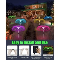 Lefutizn 5 Pack, Solar Flowers Garden Lights, 7 Color Changing, Outdoor Waterproof Decorative Solar Powered Stake Jellyfish Light For Yard Patio Pathway Christmas Decor