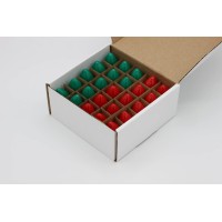 Creative Hobbies Box Of 25 Light Bulbs Ceramic Opaque Red Green Steady Burning 7 Watt C7 Candelabra Base Night Lights