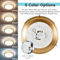 Luxrite 18 Inch Led Flush Mount Ceiling Light 5 Color Selectable 2700K 3000K 3500K 4000K 5000K Dimmable Ceiling Light