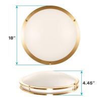 Luxrite 18 Inch Led Flush Mount Ceiling Light 5 Color Selectable 2700K 3000K 3500K 4000K 5000K Dimmable Ceiling Light