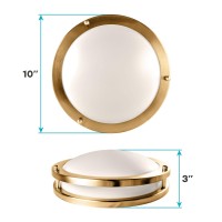 Luxrite 10 Inch Led Flush Mount Ceiling Light 5 Color Selectable 2700K 3000K 3500K 4000K 5000K Dimmable Ceiling Light