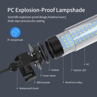 Led Work Light, Machine Led Tube Light, Explosionproof Work Lamp Ip66 Waterproof 1500 Lumen 15W 120V-220V Floodlight Mounted On Milling Machine Table Suitable For Workshop/Garage/Milling Workshop Etc