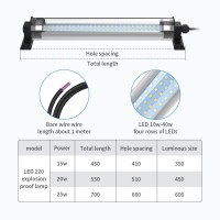 Led Work Light, Machine Led Tube Light, Explosionproof Work Lamp Ip66 Waterproof 1500 Lumen 15W 120V-220V Floodlight Mounted On Milling Machine Table Suitable For Workshop/Garage/Milling Workshop Etc