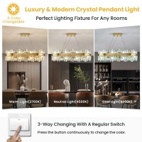 Siljoy Modern Crystal Chandelier Luxury Rectangular Brass Gold Raindrop Chandelier 16 Lights Rectangle Oval Flush Mount Pendant