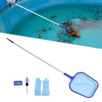 Haofy Swimming Pool Kit, Pool Skimmer Net Leaf Skimmer Net Pool Cleaner Supplies With Pole, Sponge, Brush, Gloves Accessories