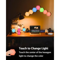 Dejavu Hexagon Touch Led Wall Lights With Remote Usb Power Spliceable Light Panels Gift