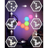 Dejavu Hexagon Touch Led Wall Lights With Remote Usb Power Spliceable Light Panels Gift