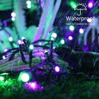 Brizled Purple Green Halloween Lights 7874Ft 240 Led String Lights Extendable 8 Modes Halloween Lights Plugin Halloween F