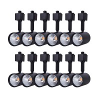 Mirrea 12 Pack Led Track Lighting Heads Compatible With Single Circuit H Type Rail Ceiling Spotlight For Accent Task Wall Art Ex