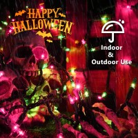 Brizlabs Purple Green Halloween Lights 696Ft 300 Count Halloween String Lights Connectable Incandescent Indoor Halloween Mi