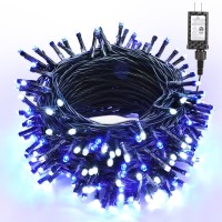 Brizled Blue & White Christmas Lights, 78.74Ft 240 Led Christmas Lights, Connectable 8 Modes Christmas Tree Lights, Outdoor Christmas String Lights Waterproof With Memory Timer For Xmas Indoor Decor