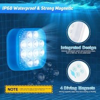 Pool Lights For Above Ground Pools Waterproof With Remote Underwater Rechargeable 2600Mah Battery Magnetic 16 Color Changing Fl