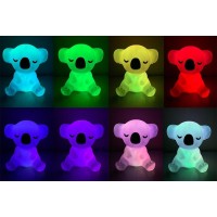 The Koala Nightlight is the perfect companion for children at bedtime Made of soft silicone it is safe for kids of all ages to touch and hold By simply tapping the light it changes to a variety of colors creating a calm and soothing environment The batter