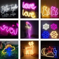 Dsjjbll Led Neon Flex, Silicone Neon Light Strip Double-Side Lighting 50Ft/15M 110V-120V Ac Ip65 Waterproof Neon Sign Light Diy Flexible Cuttable