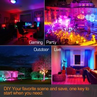 Melpo Led Flood Light Outdoor 800W Equivalent 8000Lm Smart Rgb Landscape Lighting With App Control, Diy Scenes - Timing - Warm White 2700K - Color Changing Uplight, Ip66 Waterproof Us Plug (2Pack)