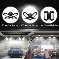 Audles Garage Light, 200W Led Shop Lights, E26/E27 Led Garage Light Super Bright Led Garage Ceiling Lights With 6+1 Deformable Panels Garage Lighting For Warehouse, Workshop, Basement, Garage