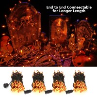 Brizled Candy Corn Halloween Lights 100 Count Orange Yellow Ul Certified Incandescent Mini String Lights Black Wire Indoor