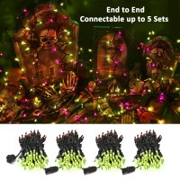 Brizled Waterproof Purple Green Halloween Lights 100 Count Incandescent Mini String Lights Ul Listed For Indoor Outdoor Use