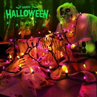 Brizled Waterproof Purple Green Halloween Lights 100 Count Incandescent Mini String Lights Ul Listed For Indoor Outdoor Use