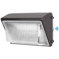 Cinoton 90W Outdoor Led Wall Pack Light With Dusk To Dawn Sensor, 12000Lm[450W Hid/Hps Equiv.] Ip65 Waterproof Security Flood Lights Commercial Lighting Fixture For Building Barn 5000K Daylight 1 Pack