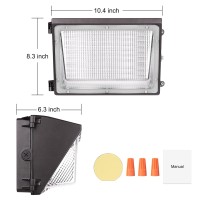 Cinoton 90W Outdoor Led Wall Pack Light With Dusk To Dawn Sensor, 12000Lm[450W Hid/Hps Equiv.] Ip65 Waterproof Security Flood Lights Commercial Lighting Fixture For Building Barn 5000K Daylight 1 Pack