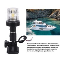 Aramox Led Fold Down Boat Stern Light Boat Anchor Light, 6.7In 5W Marine Boat Stern Anchor Signal Light White Navigation Lamp 3 Nautical Miles Ip66 Waterproof 180 Rotatable Base